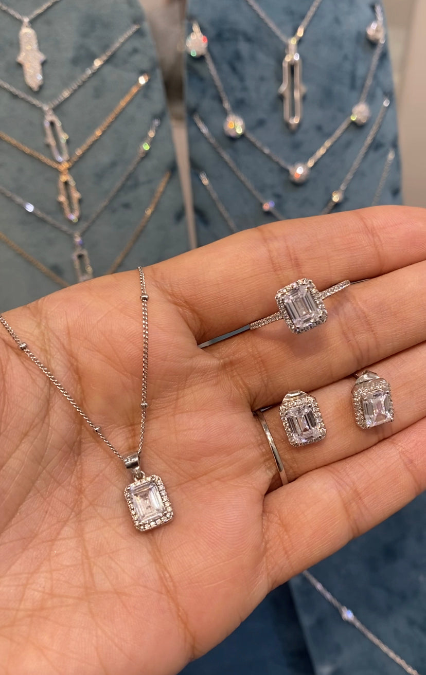 Ensemble Pierre Rectangulaire Blanche